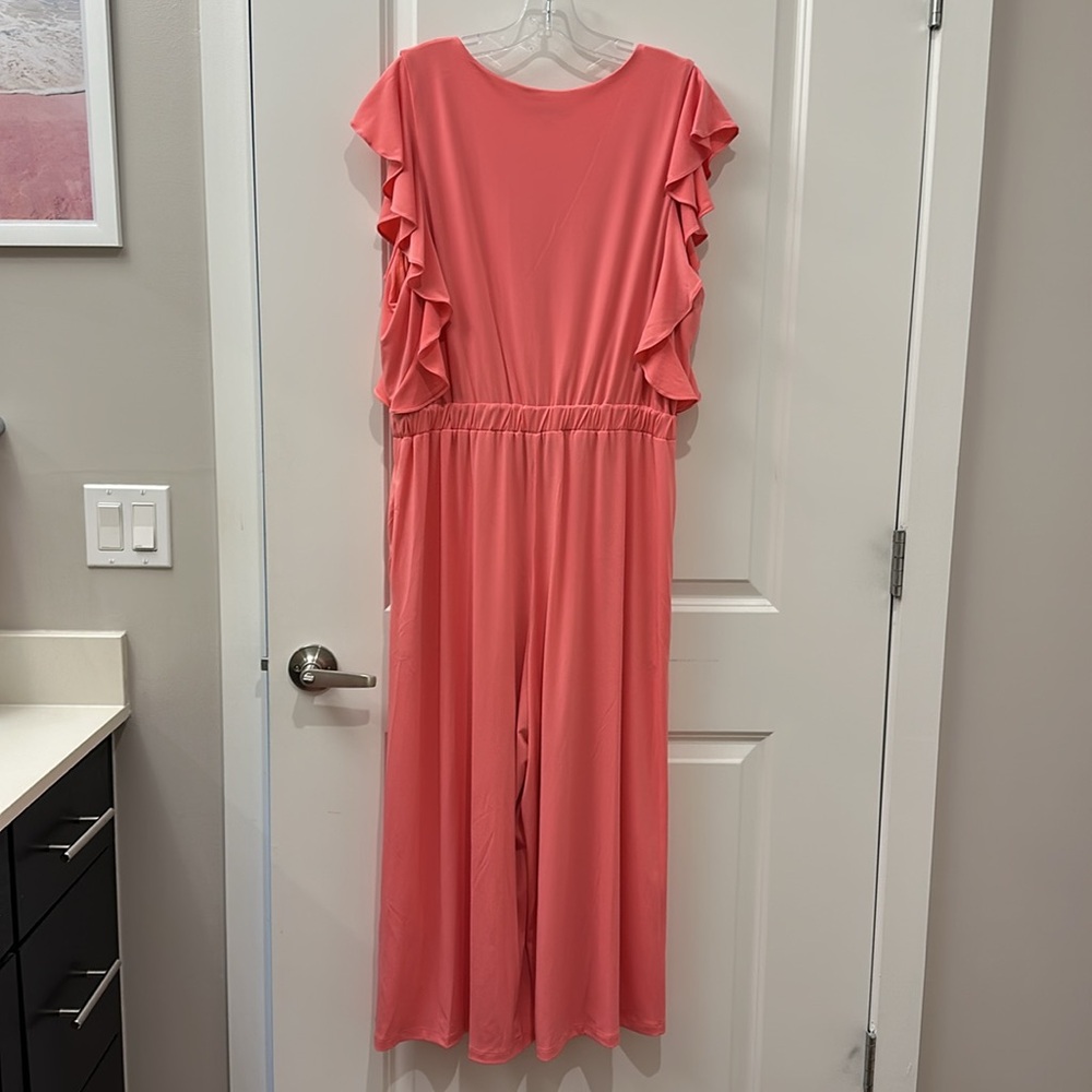 Sandra Darren Coral Jumpsuit - Picture 2 of 6
